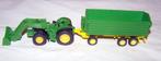 SIKU John Deere met voorlader en aanhanger. Nieuwstaat., Hobby en Vrije tijd, Modelauto's | 1:87, Ophalen of Verzenden, Zo goed als nieuw