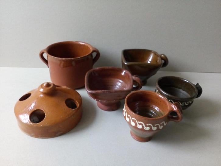 Oud terracotta aardewerk.Brocante.Prijs per stuk vanaf., Antiek en Kunst, Curiosa en Brocante, Ophalen of Verzenden