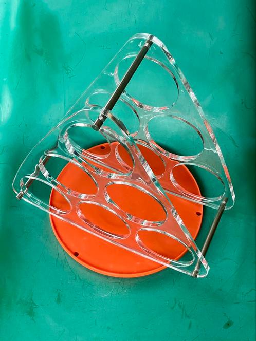 Vintage acryl plexiglas space age wijn/flessenrek jaren 80, Huis en Inrichting, Woonaccessoires | Wijnrekken, Zo goed als nieuw