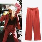 Zara pak L zgan roze rood polyester viscose mix, Kostuum of Pak, Zara, Maat 42/44 (L), Ophalen of Verzenden