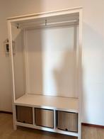 Kapstokbank wit met 3 manden, Huis en Inrichting, Kasten | Kledingkasten, Ophalen, Minder dan 50 cm, Zo goed als nieuw, 150 tot 200 cm