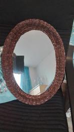 Ovale rotan spiegel, Ophalen, Minder dan 50 cm, Zo goed als nieuw, Minder dan 100 cm