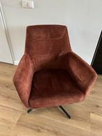 LABEL51 Fauteuil Toby - Rust - Velours, Ophalen, Minder dan 75 cm, Zo goed als nieuw, Stof