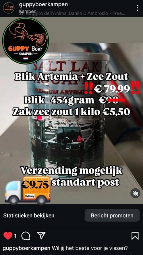 Blik artemia spot prijs, Dieren en Toebehoren, Vissen | Aquariumvissen, Zoetwatervis, Overige typen, Schoolvis