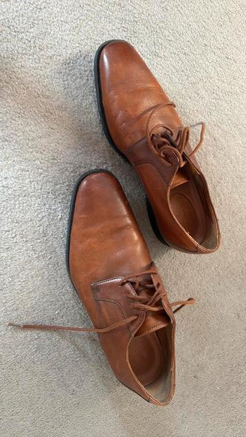 Bruine leren veterschoenen maat 43 beschikbaar voor biedingen