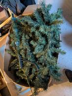 Grote kunstkerstboom met voet en kleurcodering, Kunststof, Ophalen of Verzenden, Zo goed als nieuw, Binnen