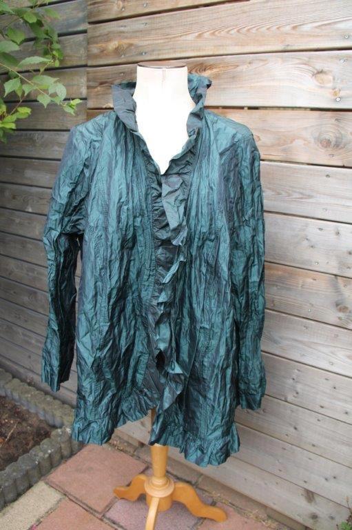 Jasje donkergroen Sallie Sahne mt 52 Vaste prijs, Kleding | Dames, Grote Maten, Zo goed als nieuw, Jasje of Colbert, Groen, Ophalen of Verzenden