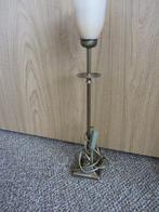 schemerlampje brons, Huis en Inrichting, Ophalen of Verzenden, Gebruikt, Glas, Minder dan 50 cm
