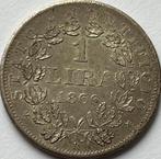 Pauselijke Staten schitterende lire 1866, Ophalen of Verzenden, Italië, Losse munt, Zilver
