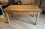 Mooie teak houten tafel met 2 lades 160x 90x78 cm + stoelen, Teakhout, Zo goed als nieuw, Vijf personen of meer, Tijdloos