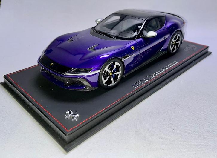 Ferrari 12 Cilindri Viola al Humaid #1 1:18 P18254C BBR, Hobby en Vrije tijd, Modelauto's | 1:18, Nieuw, Auto, Overige merken