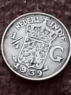 Zilveren kwart gulden 1939, 1945 & een tiende gulden 1957, Postzegels en Munten, Munten | Nederland, Zilver, Koningin Wilhelmina