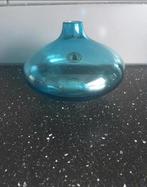 Turquoise ikea vaas, Blauw, Ophalen of Verzenden, Minder dan 50 cm, Glas