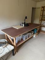 Houten werkbank, Doe-het-zelf en Verbouw, Werkbanken, Ophalen, Gebruikt, 170 cm of meer