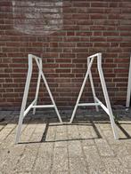 Ikea Schragen - Wit Metaal, Ophalen, Tafelpoot, Zo goed als nieuw, Metaal