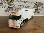 Tekno Scania Trekker met Oplegger 1:50, Hobby en Vrije tijd, Modelauto's | 1:50, Ophalen of Verzenden, Zo goed als nieuw, Overige merken