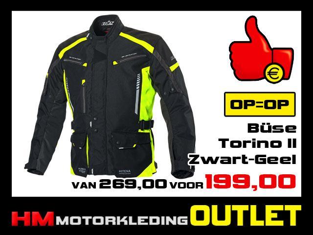 Textiel motorjas Buse Torino II All-Season - Zw-Geel - Büse, Motoren, Kleding | Motorkleding, Jas | textiel, Dames, Heren, Kinderen