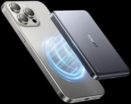 Torras MiniMag 10.000 mAh MagSafe Powerbank Reisformaat, Telecommunicatie, Mobiele telefoons | Toebehoren en Onderdelen, Nieuw