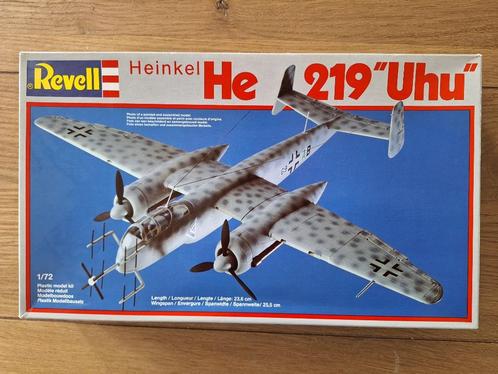 1:72 1/72 Revell Heinkel He 219 “Uhu”, Hobby en Vrije tijd, Modelbouw | Vliegtuigen en Helikopters, Zo goed als nieuw, Vliegtuig