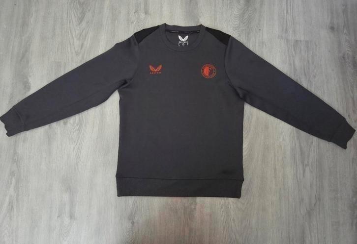 Grijze Feyenoord Castore trui maat 158, Kinderen en Baby's, Kinderkleding | Maat 158, Zo goed als nieuw, Jongen, Trui of Vest