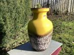 Grote Scheurich Fat Lava Vaas 241 - 47cm (West Germany)., Gebruikt, Geel, Aardewerk of Porselein, Ophalen of Verzenden