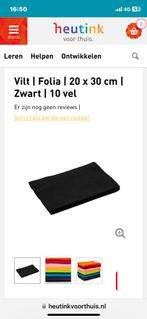 Nieuw zwart villt 30x20  150 grams, Ophalen of Verzenden, Nieuw, Materiaal