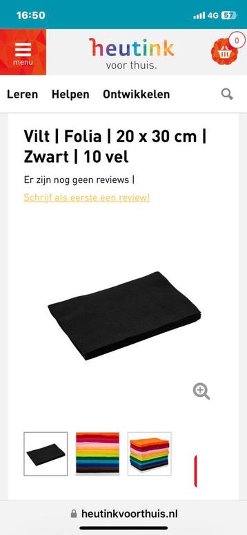 Nieuw zwart villt 30x20  150 grams beschikbaar voor biedingen