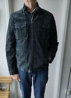 Casual basic marineblauw suède herenjack,mt 52, Ophalen of Verzenden, Zo goed als nieuw, Maat 52/54 (L), Blauw
