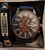 Heren klokjes met armband, Ophalen of Verzenden, Nieuw, Overige kleuren, Overige materialen