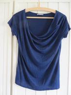 Blauwe blouse top met waterval hals maat 36 S Orsay H&M, Nieuw, Blauw, Ophalen of Verzenden, Maat 36 (S)