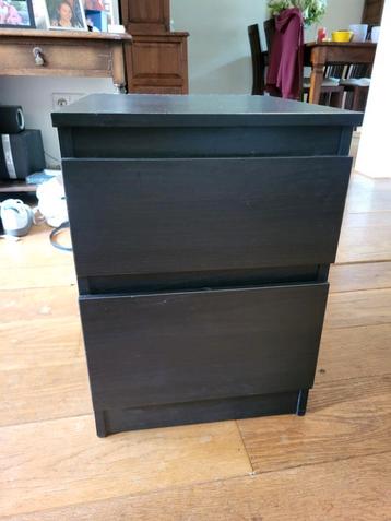 IKEA malm nachtkastje, zwartbruin beschikbaar voor biedingen