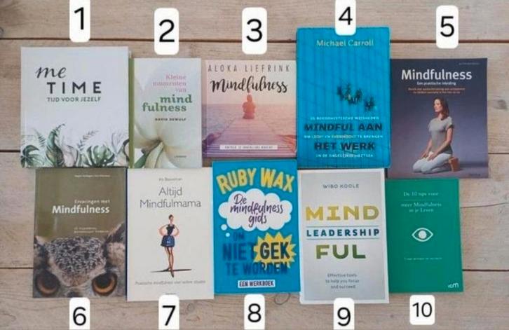 Pakket: 10 Mindfulness Boeken voor Groei & Ontspanning, Boeken, Esoterie en Spiritualiteit, Zo goed als nieuw, Spiritualiteit algemeen