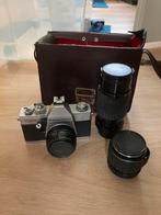 Praktica camera (spiegel los) met 4 lenzen, Ophalen of Verzenden, Gebruikt, Spiegelreflex, Overige Merken