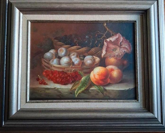 Werkelijk prachtig fruit stilleven door Carl Romney, Antiek en Kunst, Kunst | Schilderijen | Klassiek, Ophalen of Verzenden