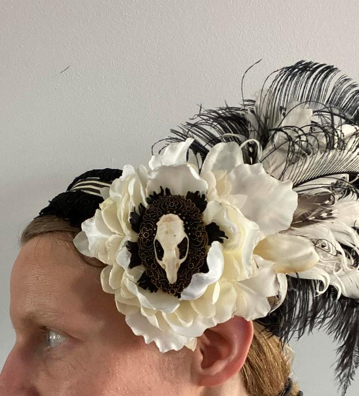 Haarband flapper girl / cancan / Halloween, Kleding | Dames, Carnavalskleding en Feestkleding, Zo goed als nieuw, Carnaval, Ophalen of Verzenden