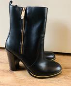 Tommy Hilfiger leren hakken maat 40, valt als 39, Zwart, Lage of Enkellaarzen, Ophalen of Verzenden, Zo goed als nieuw