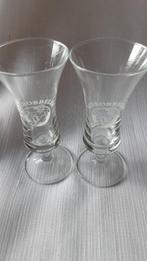 SCHROBBELER glaasjes 2 stuks, 11 CM HOOG, Ophalen of Verzenden, Borrel- of Shotglas, Zo goed als nieuw