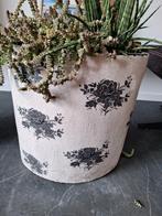 2 Zware smalle Bloempotten, Tuin en Terras, Bloempotten, Ophalen, Steen, Gebruikt, Tuin