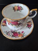 Queens rosina fine bone china porselein, Ophalen of Verzenden, Zo goed als nieuw, Porselein, Kop en/of schotel