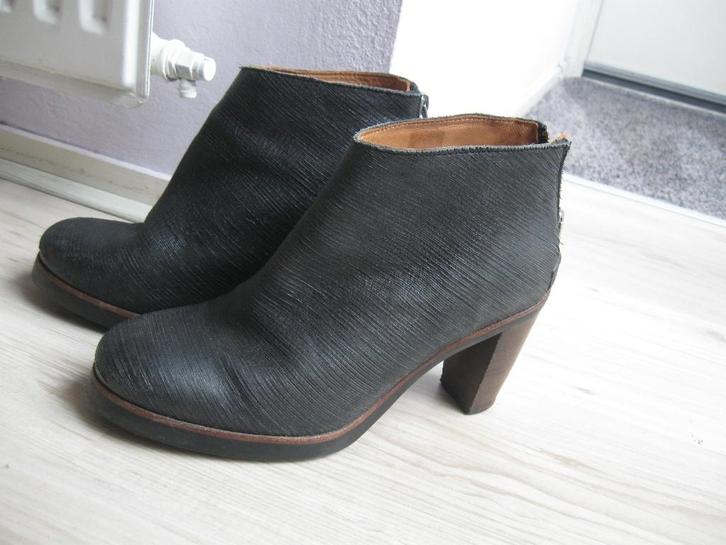 SHABBIES AMSTERDAM elegante zwarte enkellaarsjes maat 38, Kleding | Dames, Schoenen, Zo goed als nieuw, Lage of Enkellaarzen, Zwart