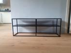 Zwart Metalen TV Meubel, Ophalen, 100 tot 150 cm, Zo goed als nieuw, Minder dan 100 cm
