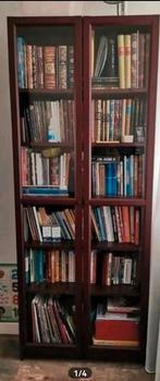 IKEA Billy/Oxberg Boekenkast – Bordeaux met Glazen Deur, Huis en Inrichting, Ophalen, 200 cm of meer, 50 tot 100 cm, Zo goed als nieuw