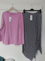 NIEUW longsleeve street one + rok s.oliver maat 44, Nieuw, Ophalen of Verzenden, Roze, Onder de knie