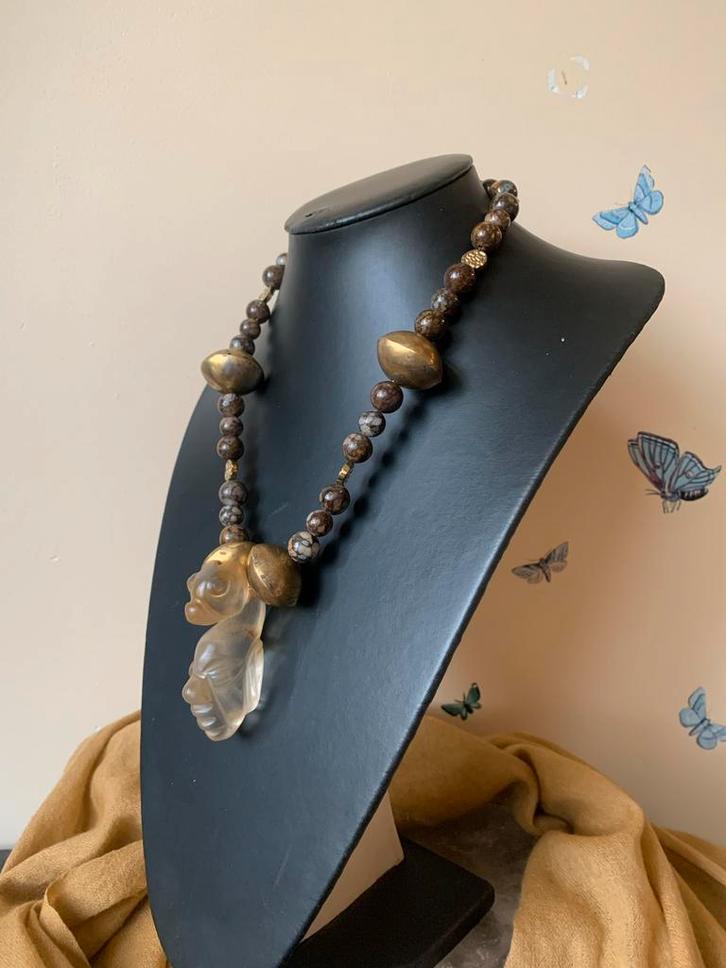 Boulder opaal amulet hanger beschermt geluk eyecatcher magie, Sieraden, Tassen en Uiterlijk, Kettingen, Nieuw, Steen of Mineraal