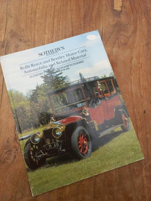 Catalogus Sotheby's. 1993. Rolls-Royce. Bentley, Boeken, Catalogussen en Folders, Zo goed als nieuw, Ophalen of Verzenden