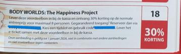 BODY WORLDS: The Happiness Project 30% kortingsbon   beschikbaar voor biedingen