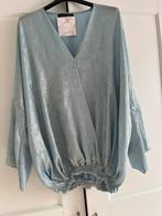 ** nieuw ** Vanni Paris ijsblauw glans blouse, Nieuw, Ophalen of Verzenden