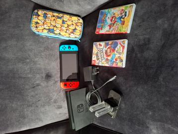 Switch met 2 mario spelletjes beschikbaar voor biedingen