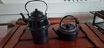 Vintage emaille koffie- en theepot set, Antiek en Kunst, Antiek | Emaille, Ophalen of Verzenden
