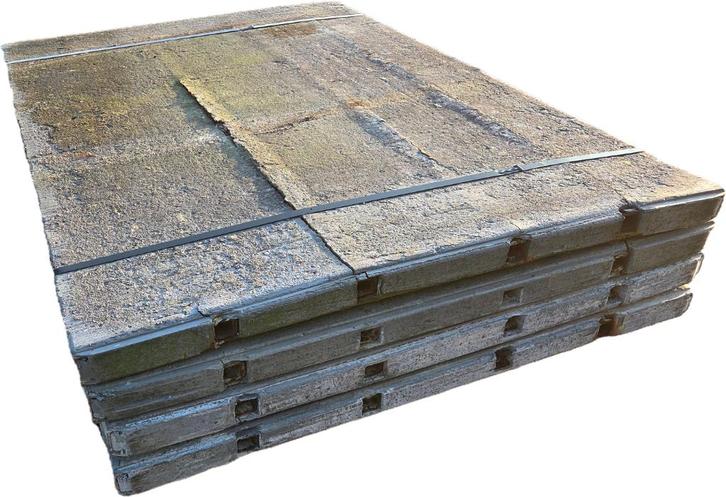 4 Kunststof Steenschotten 100 x 145 x 6 cm - nr: D79, Tuin en Terras, Palen, Balken en Planken, Gebruikt, Overige typen, Minder dan 180 cm